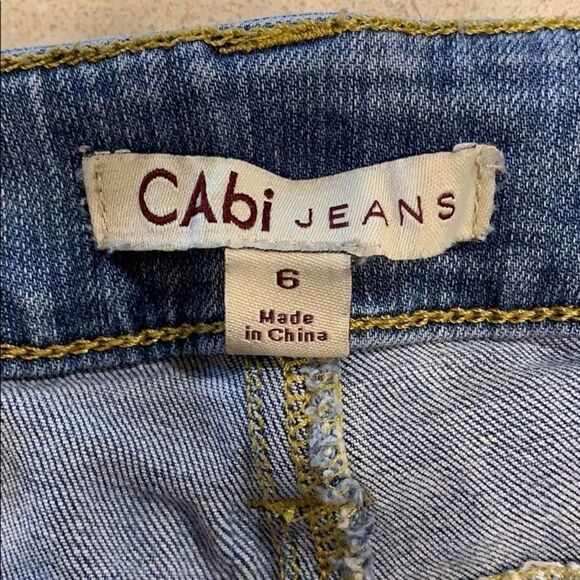 CAbi La Jolla Cropped Skinny w/ Zipper Hems Sz 6 - Picture 5 of 7